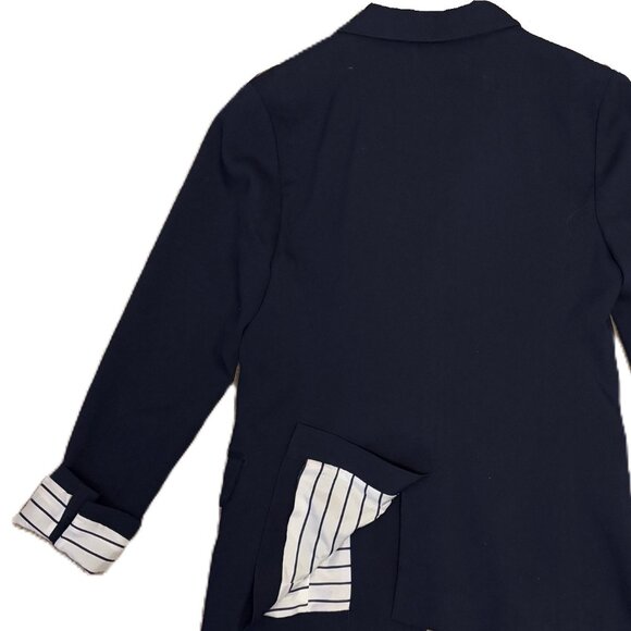 Navy Summer-Weight Blazer/w Fashion Stripes  Cupcakes and Cashmere-New w/o Tags - Picture 5 of 8
